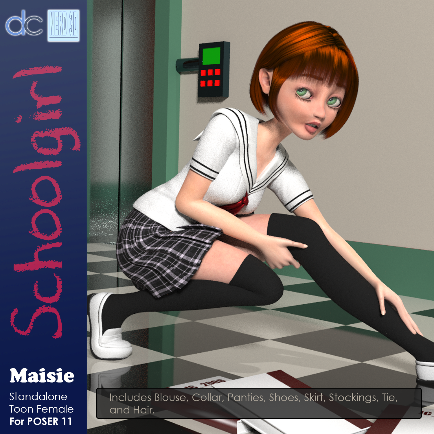 Maisie Schoolgirl Clothing and Hair by N/A