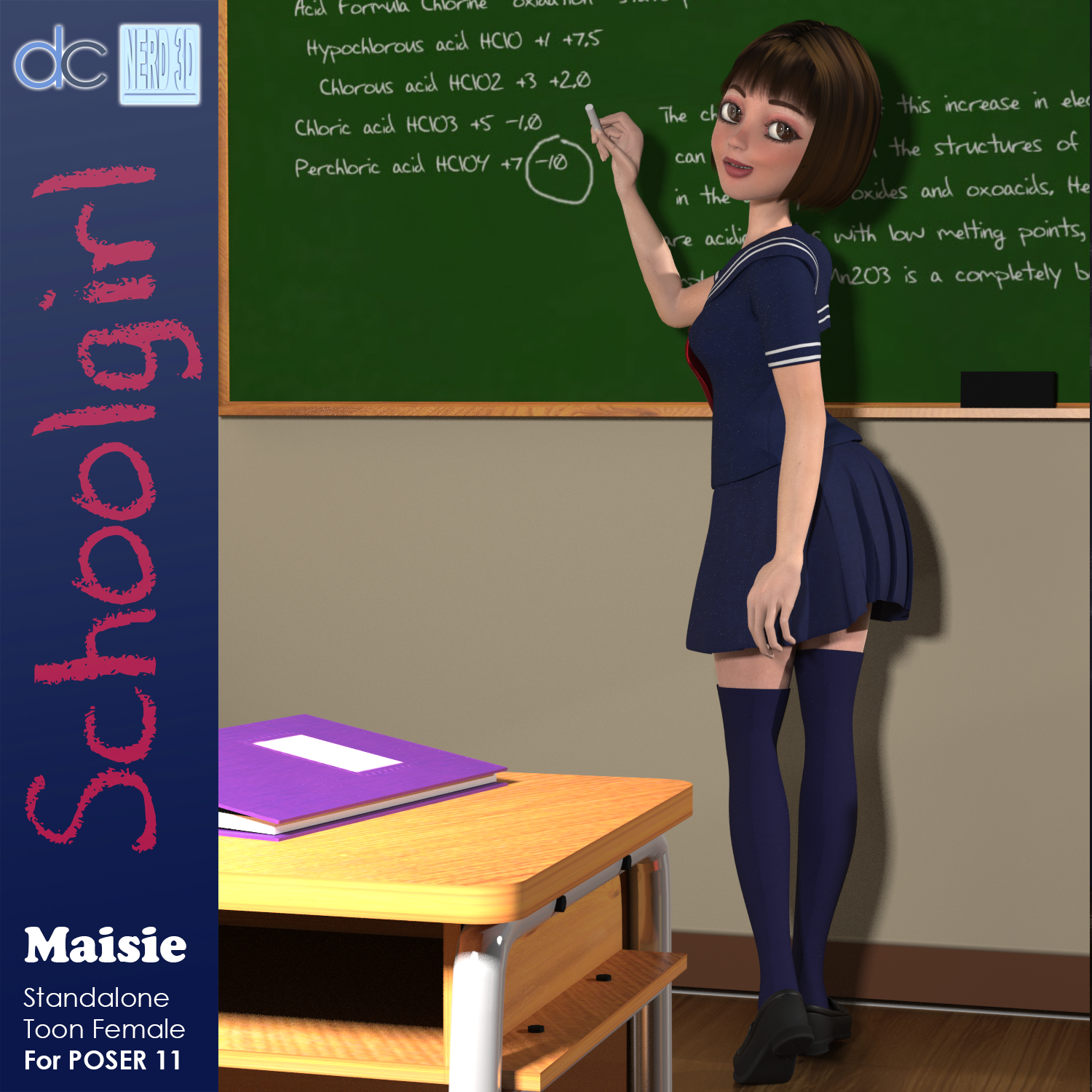 Maisie Schoolgirl Clothing and Hair by N/A