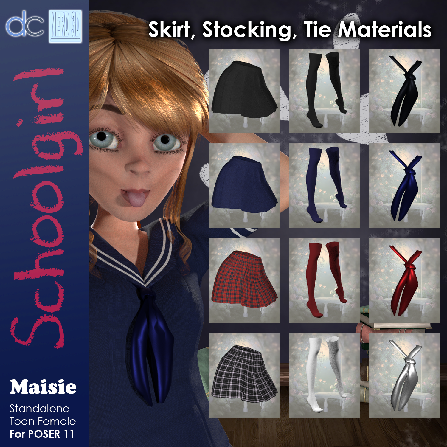 Maisie Schoolgirl Clothing and Hair by N/A