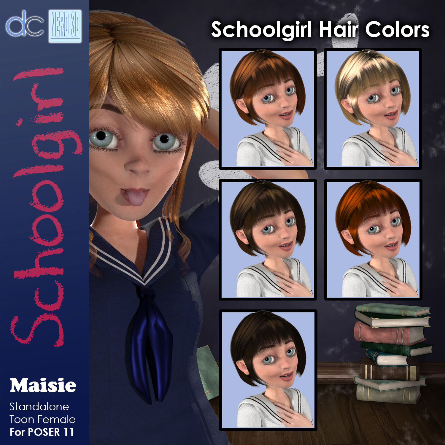 Maisie Schoolgirl Clothing and Hair by N/A