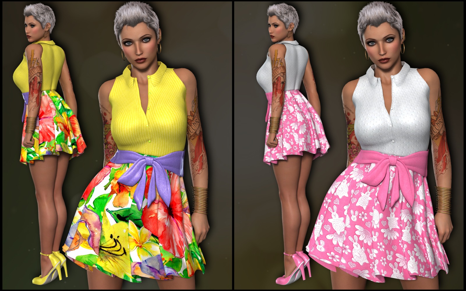 7th Ave: MMCutie-RB-DressSetForV4EliteA4 by N/A