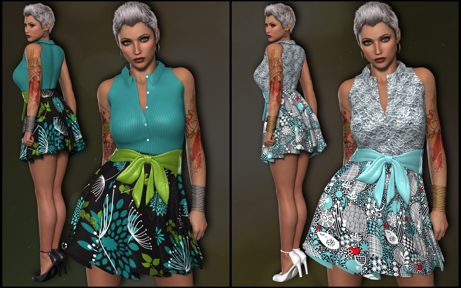 7th Ave: MMCutie-RB-DressSetForV4EliteA4 by N/A