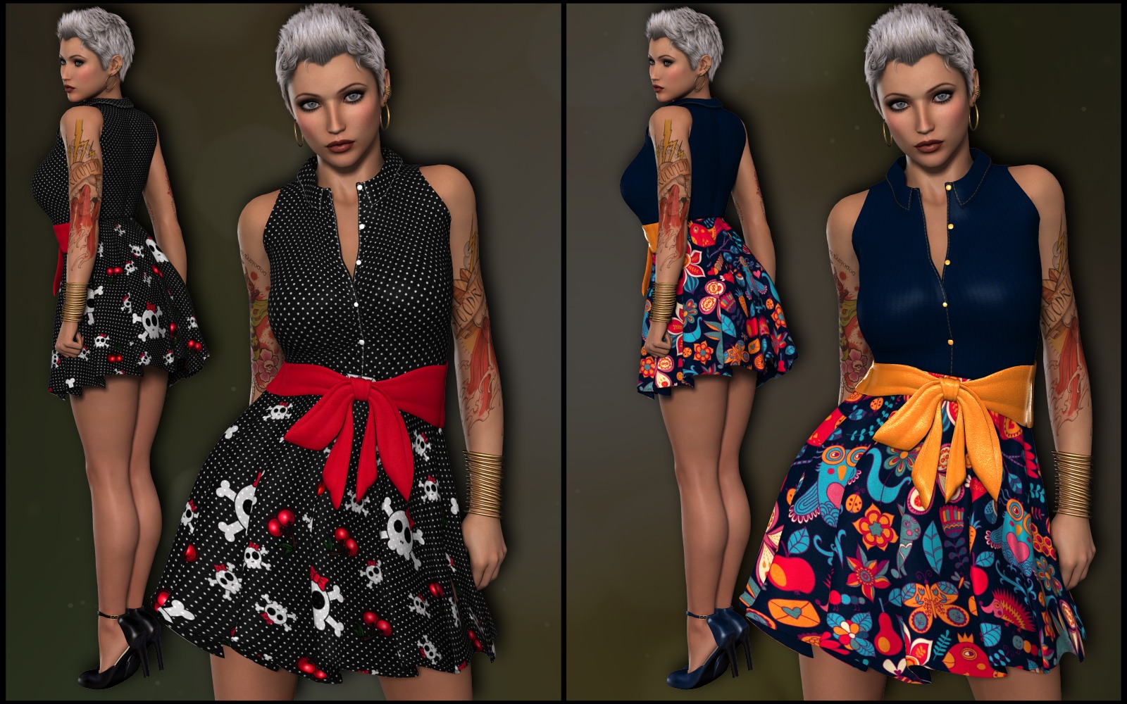 7th Ave: MMCutie-RB-DressSetForV4EliteA4 by N/A
