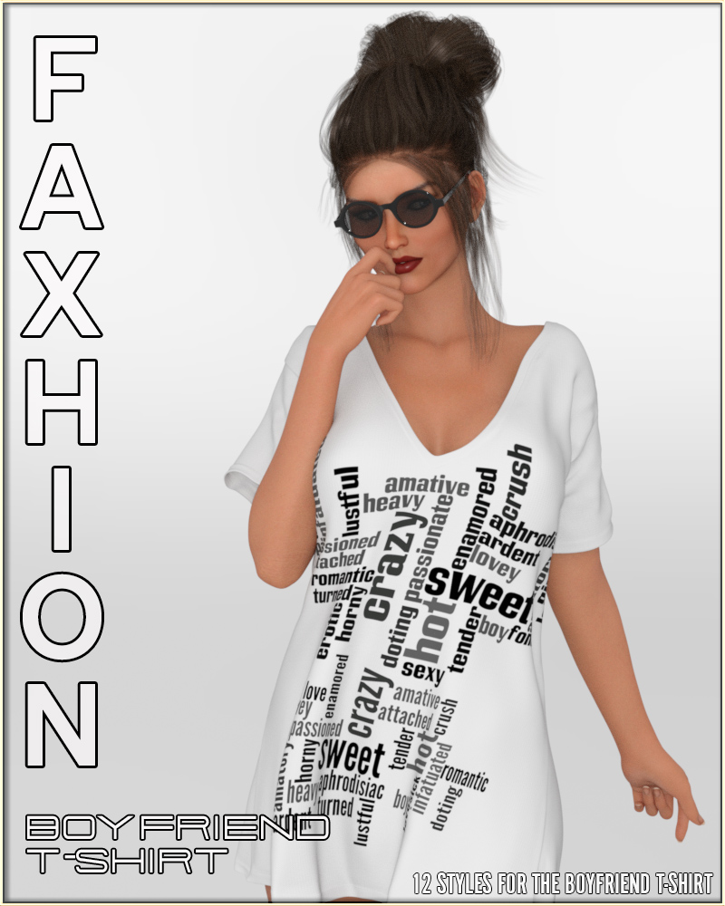 Faxhion - Boyfriend T-Shirt Wet & Dry by N/A