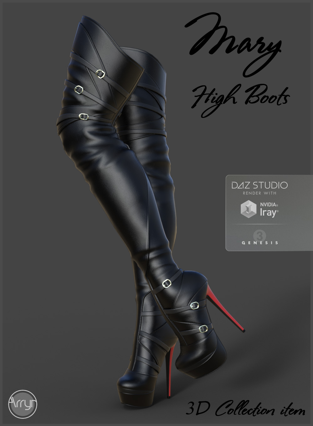 Mary High Boots for Genesis 3 Females by N/A