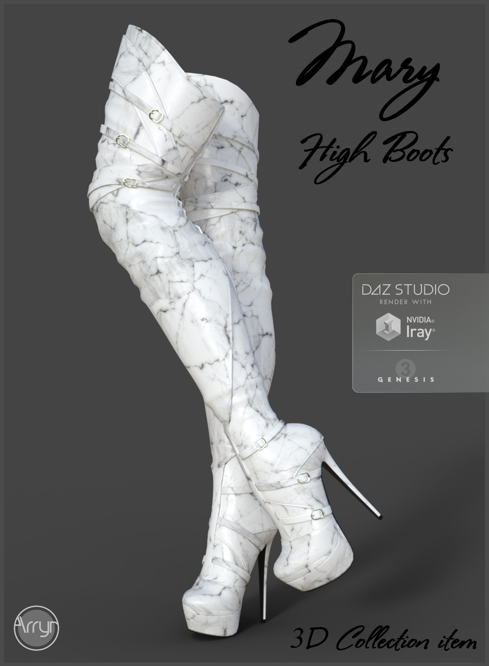 Mary High Boots for Genesis 3 Females by N/A