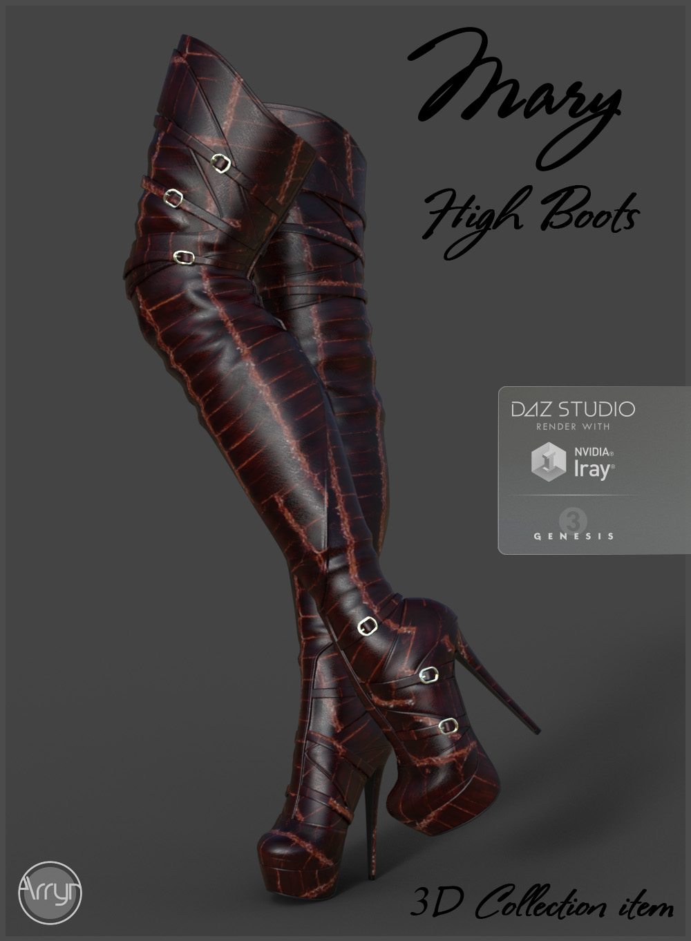 Mary High Boots for Genesis 3 Females by N/A