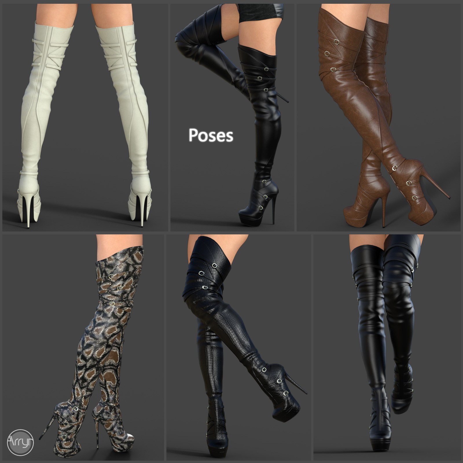 Mary High Boots for Genesis 3 Females by N/A
