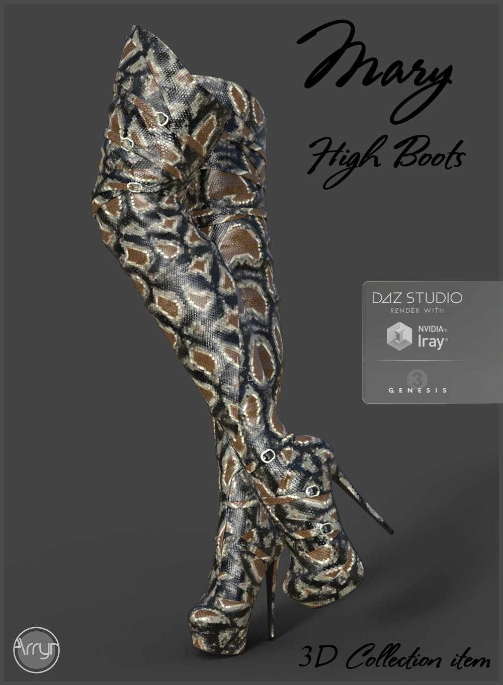 Mary High Boots for Genesis 3 Females by N/A