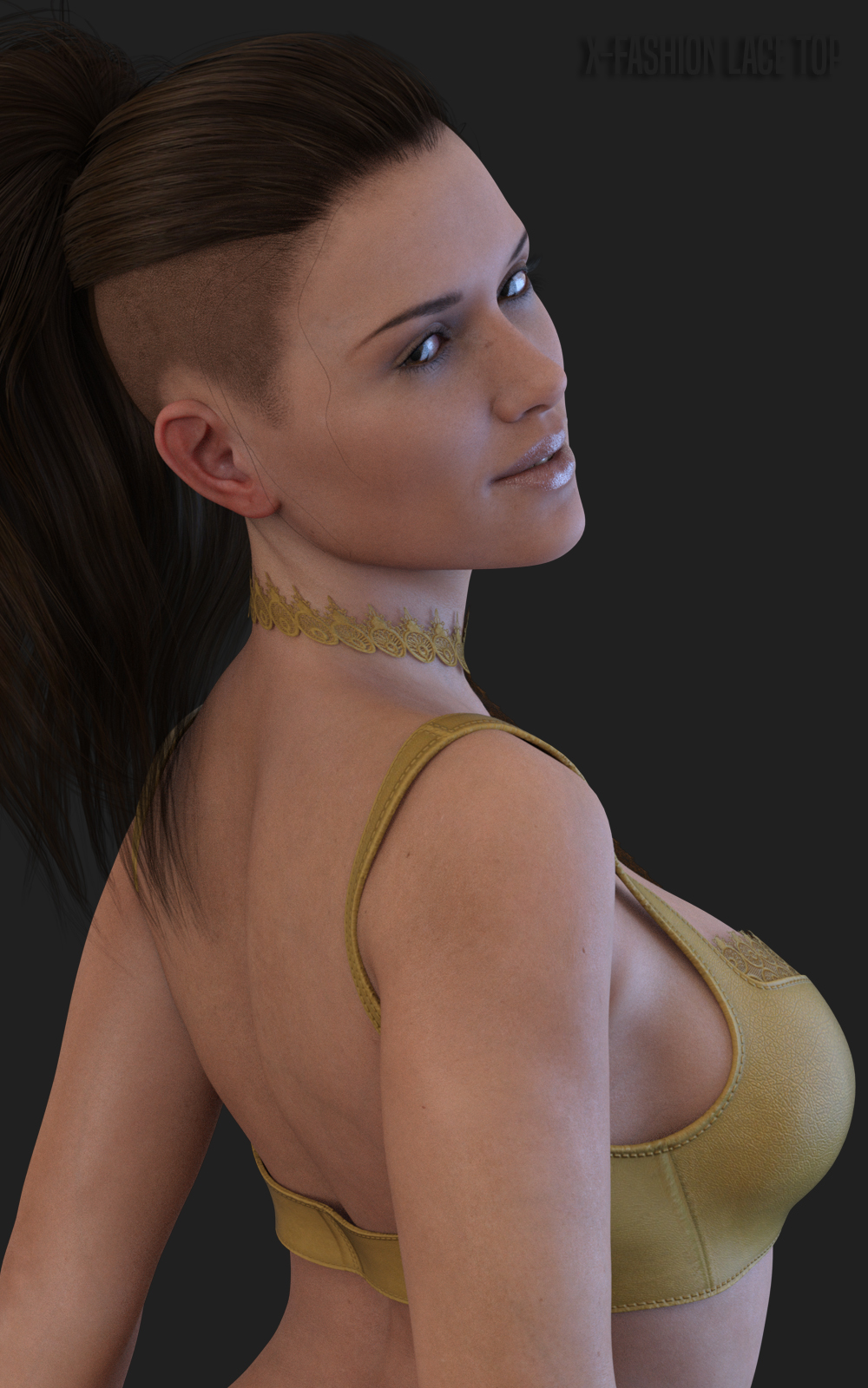 X-Fashion Lace Top for Genesis 3 Females by N/A