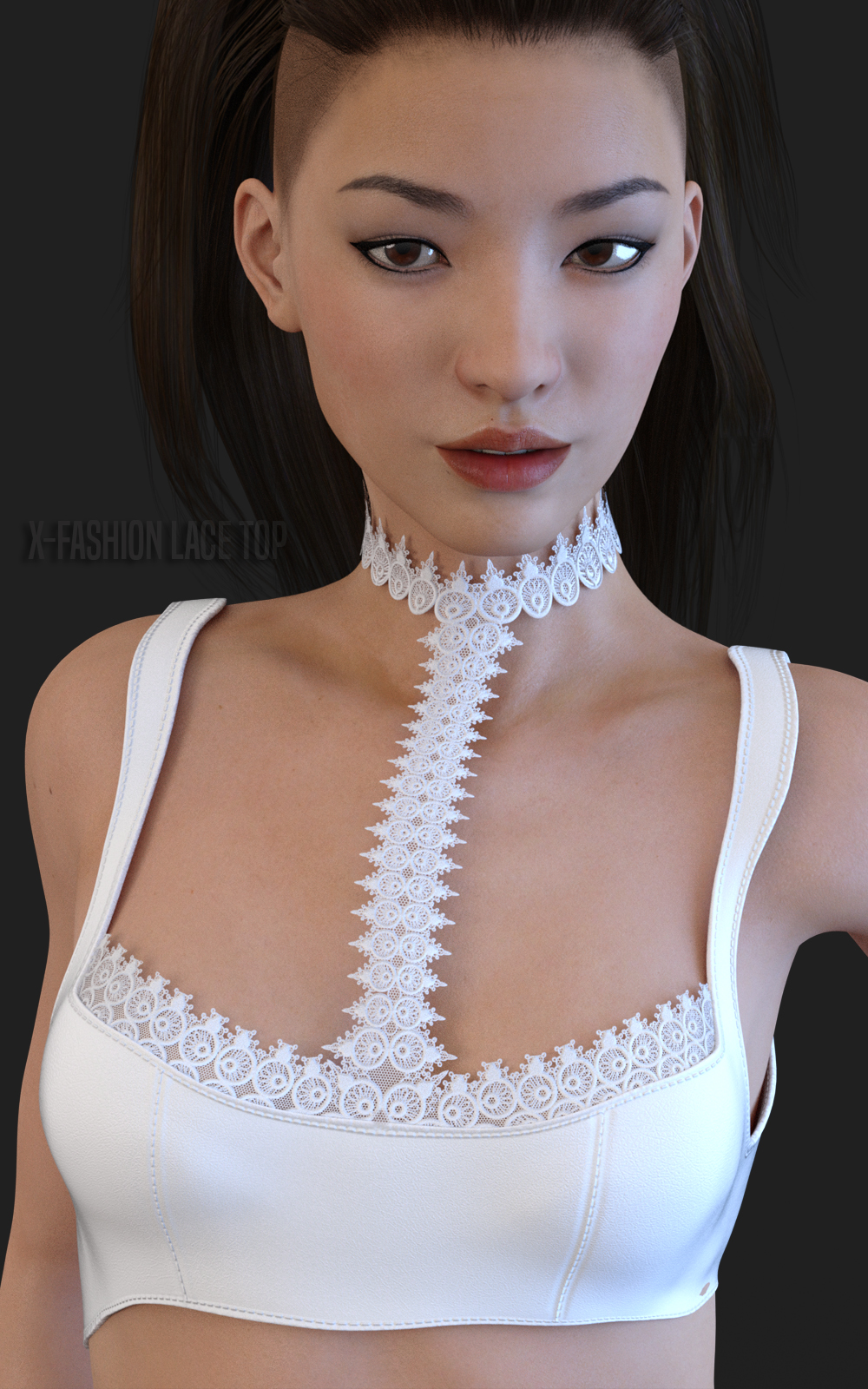 X-Fashion Lace Top for Genesis 3 Females by N/A