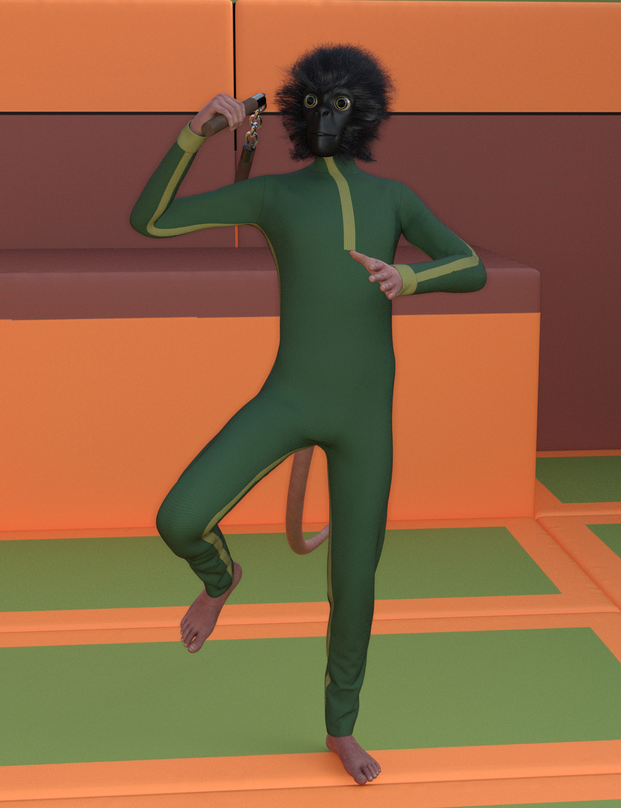 KungFu Monkey for Genesis 3 Male by N/A