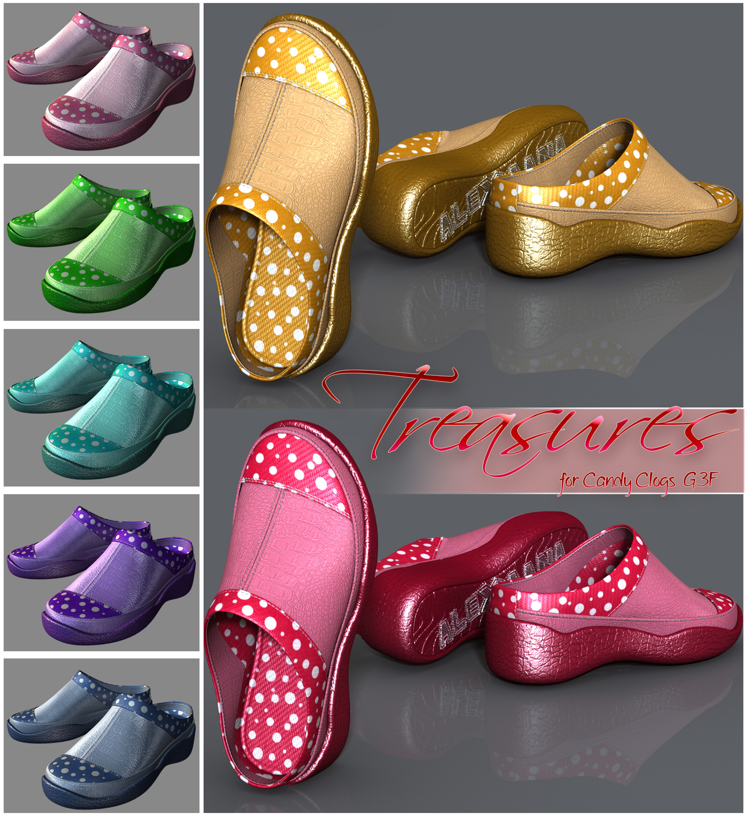 Treasures Candy Clogs G3F by N/A