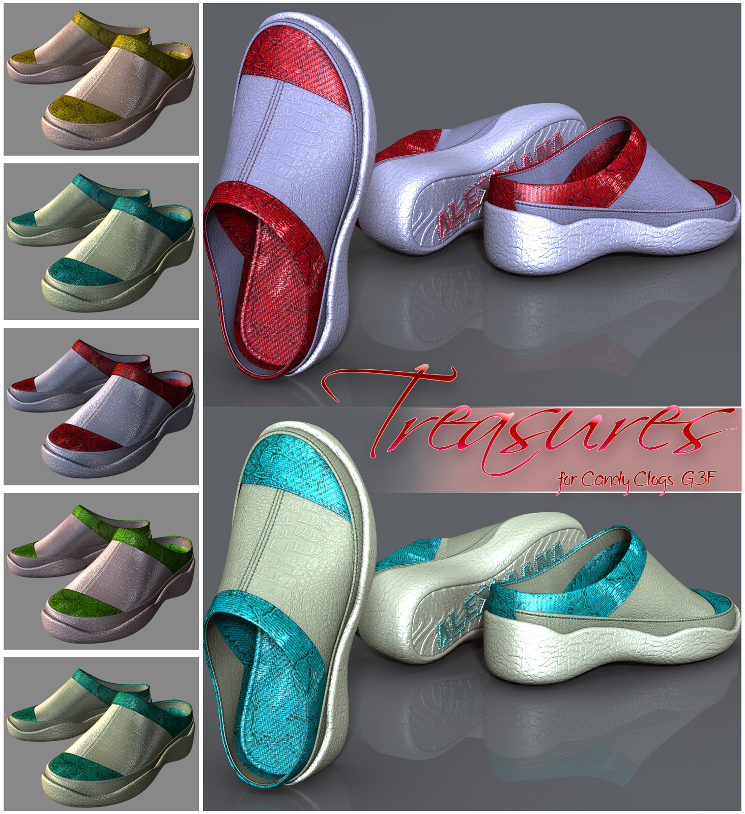 Treasures Candy Clogs G3F by N/A