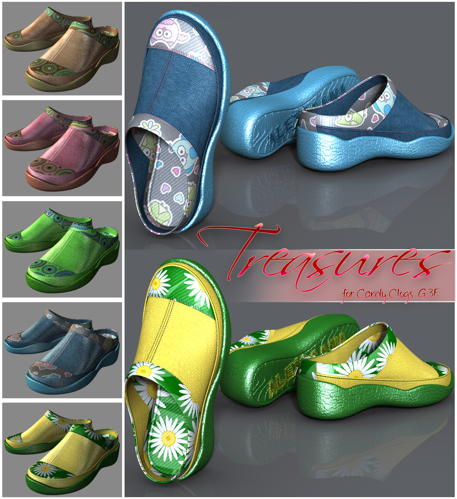 Treasures Candy Clogs G3F by N/A