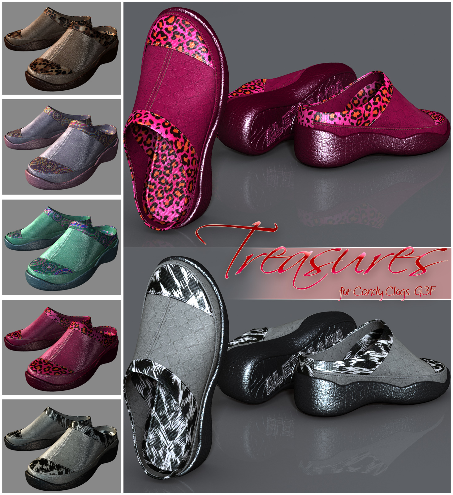Treasures Candy Clogs G3F by N/A