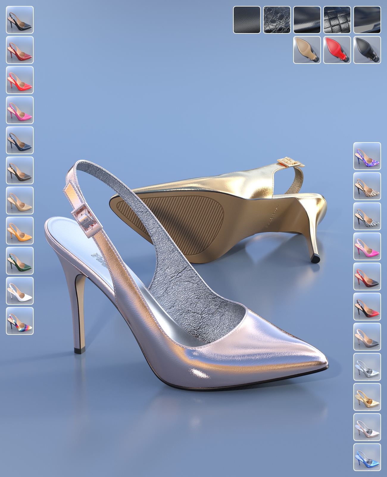 Slingback Pumps For G3F by N/A
