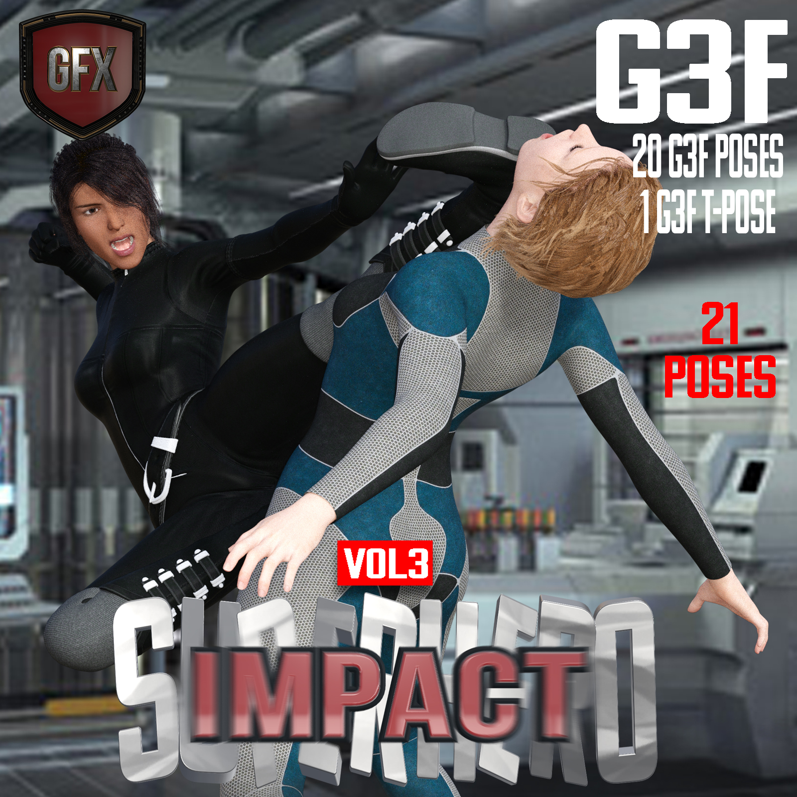 SuperHero Impact for G3F Volume 3 by N/A