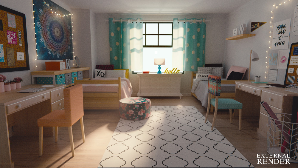 Girls Dorm Room by N/A