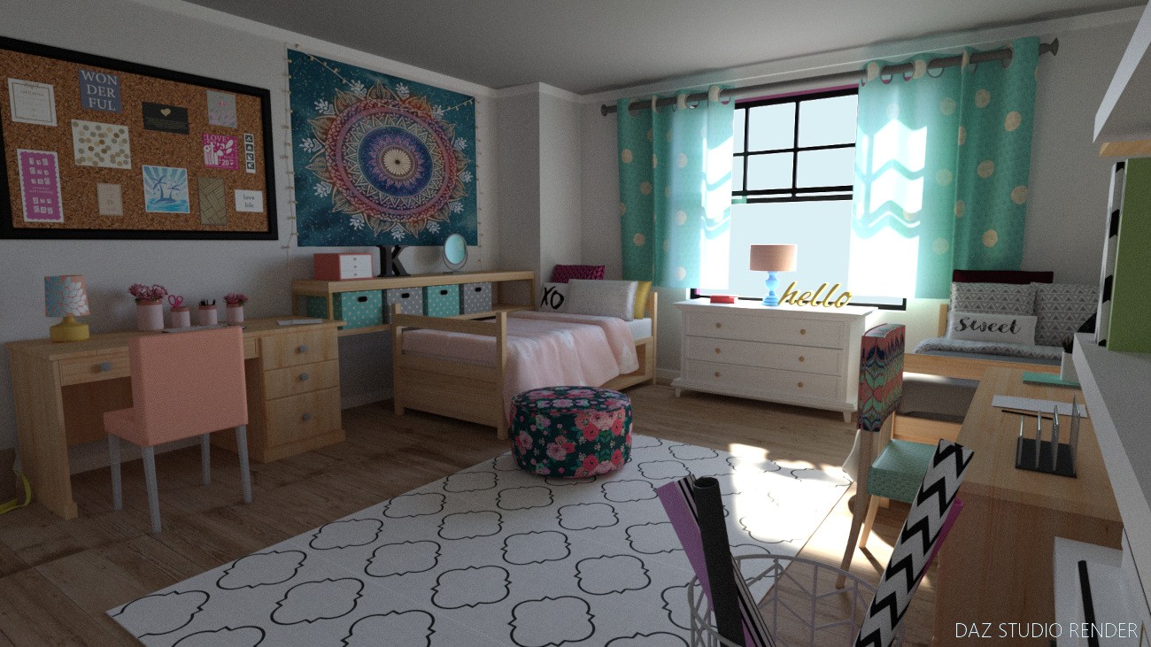 Girls Dorm Room by N/A