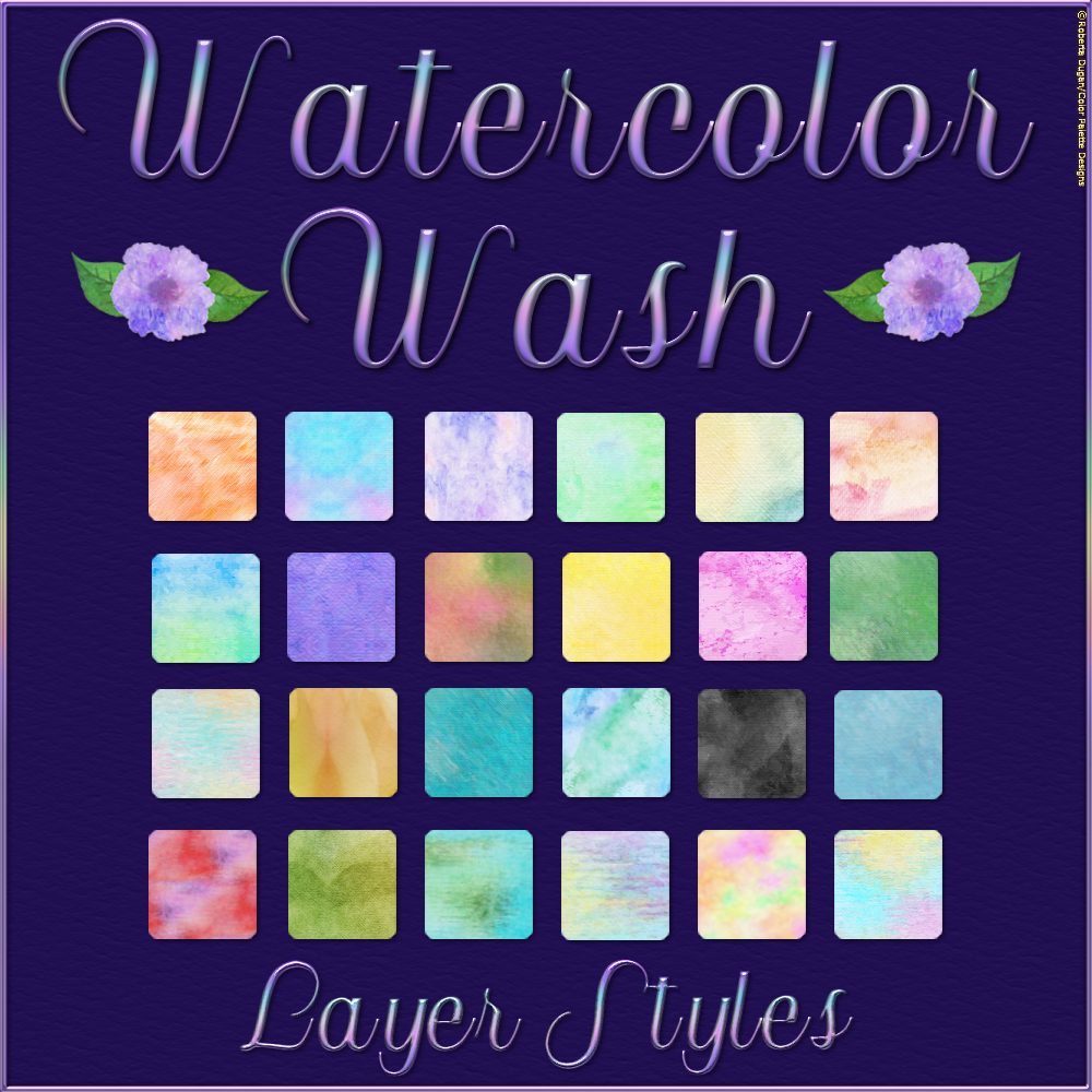 Watercolor Wash Layer Styles by N/A