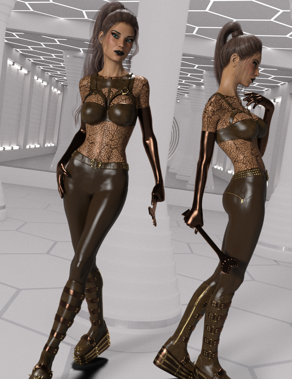 InStyle - Wetlook Outfit 2 for Genesis 3 Females by N/A