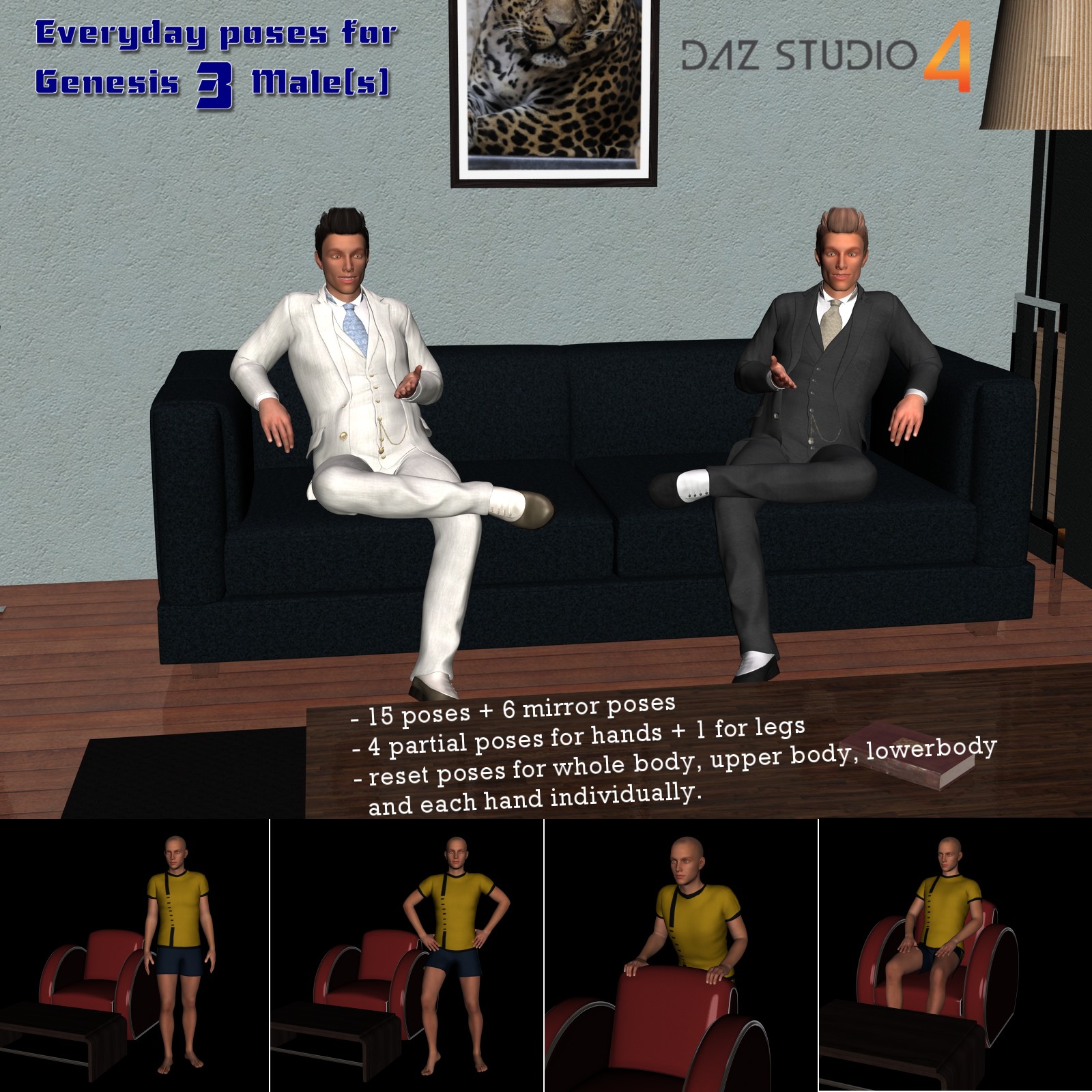 Everyday poses for Genesis 3 Males by N/A