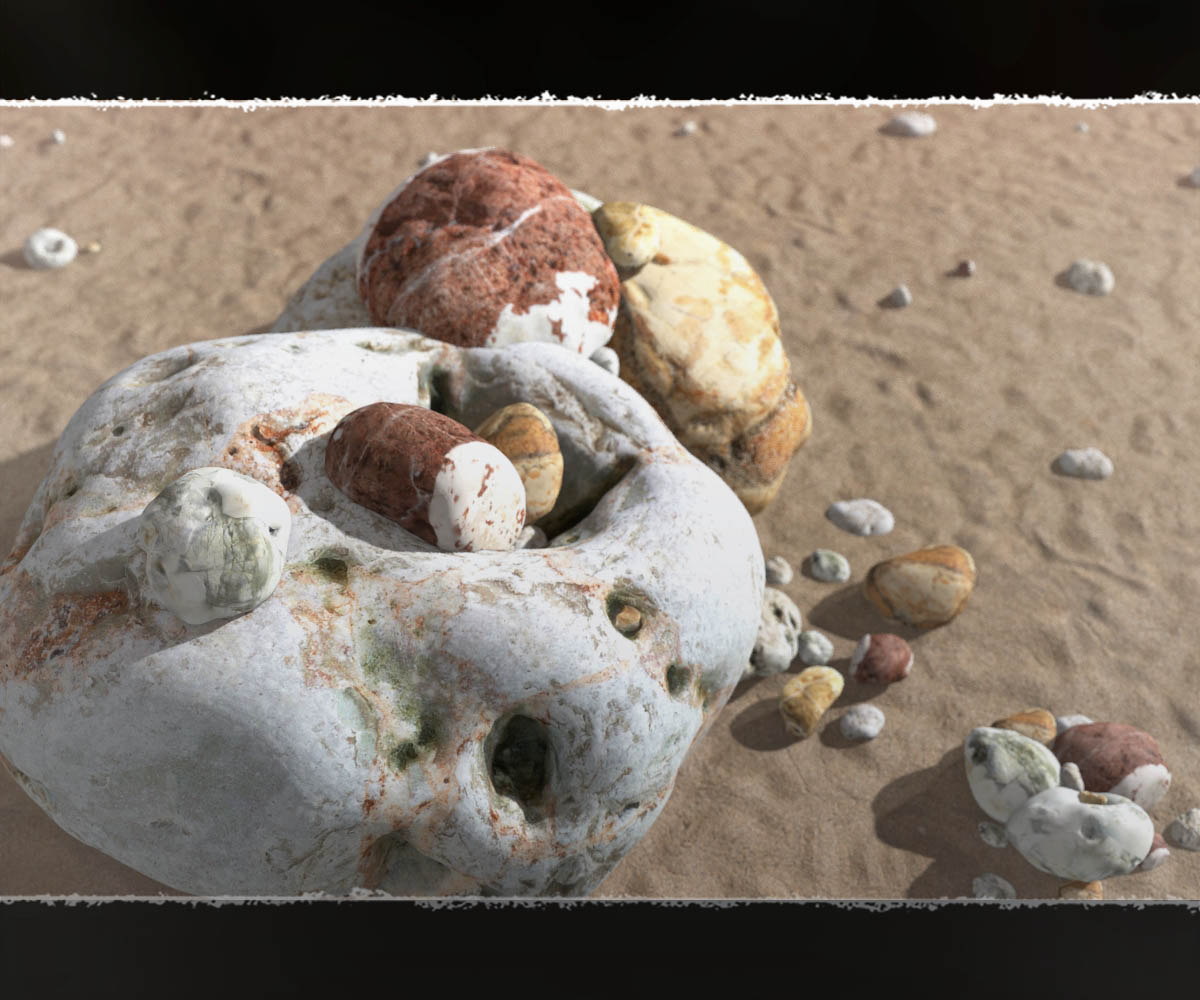 Photo Props: Sea Washed Beach Rocks by N/A