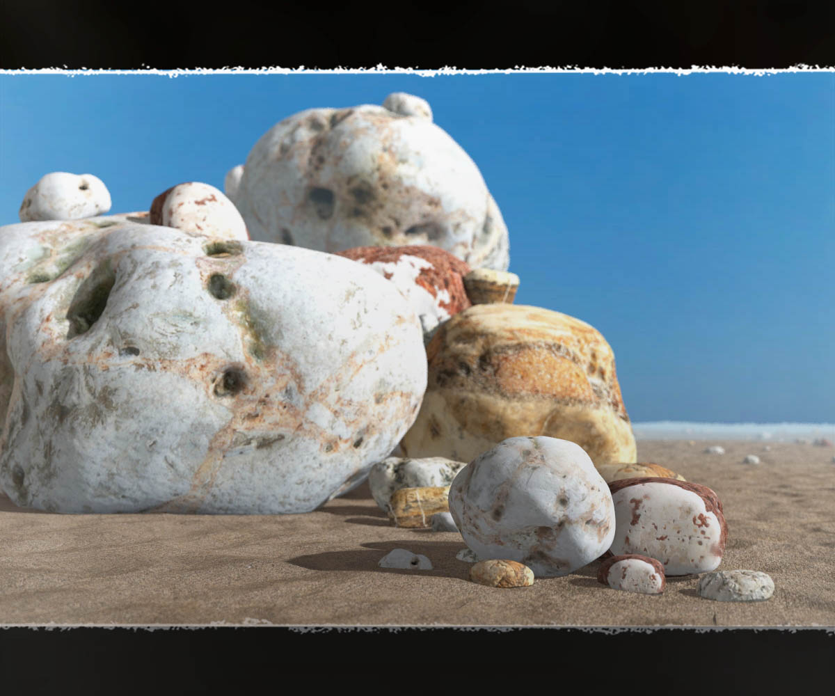 Photo Props: Sea Washed Beach Rocks by N/A