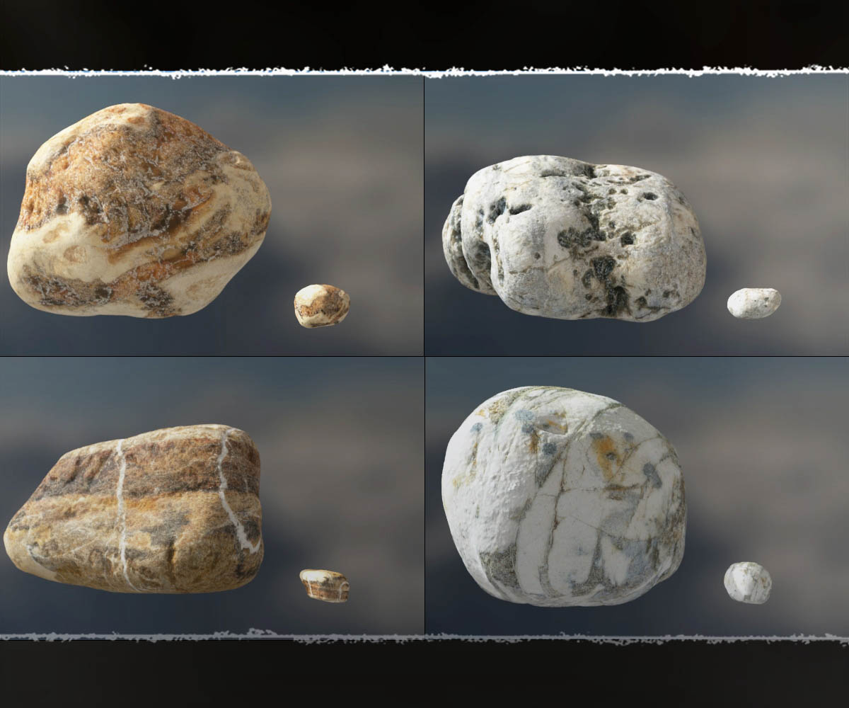 Photo Props: Sea Washed Beach Rocks by N/A