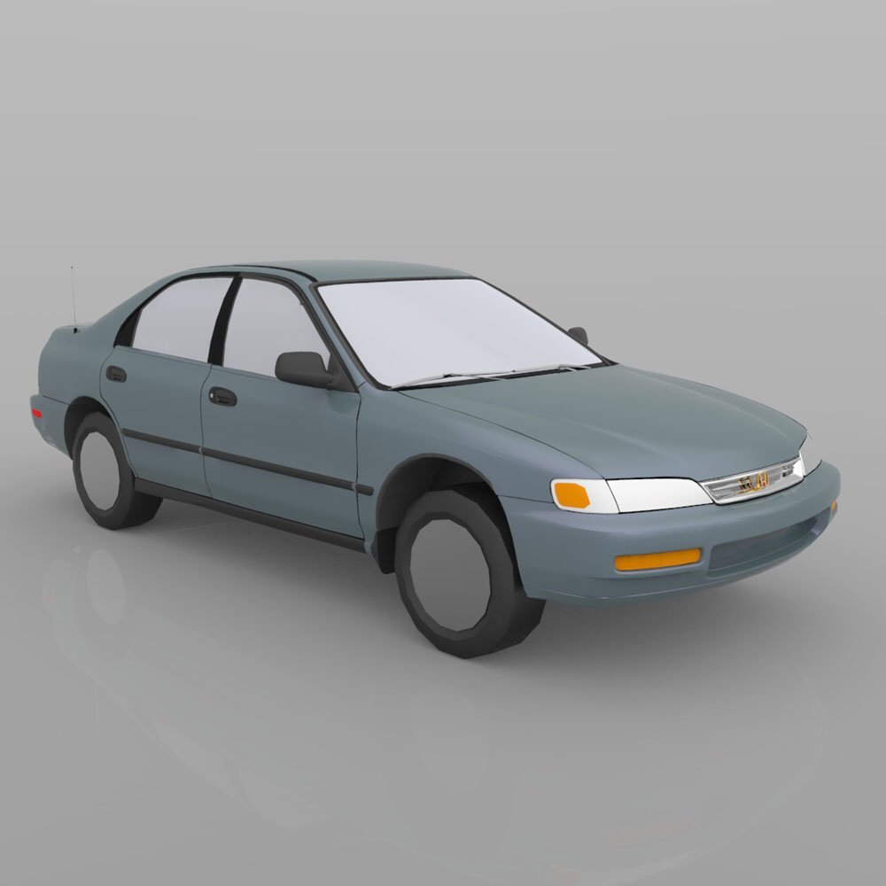Honda Accord 1997 :: Wavefront OBJ - Extended License by N/A