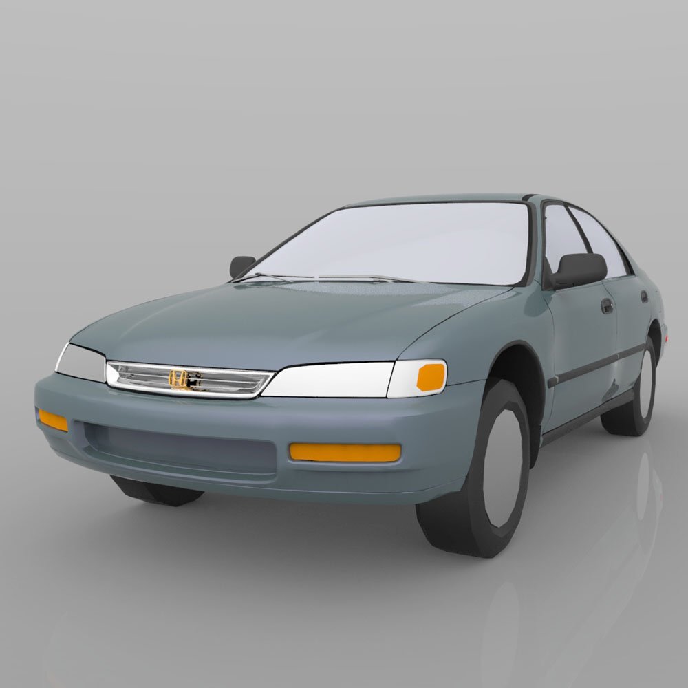 Honda Accord 1997 :: Wavefront OBJ - Extended License by N/A