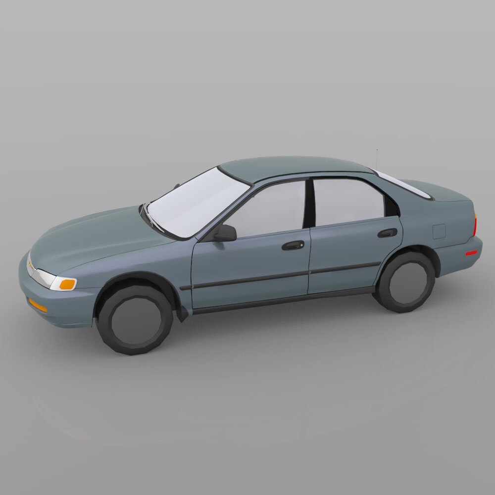 Honda Accord 1997 :: Wavefront OBJ - Extended License by N/A