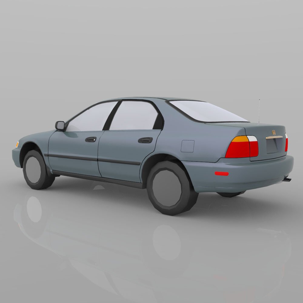 Honda Accord 1997 :: Wavefront OBJ - Extended License by N/A
