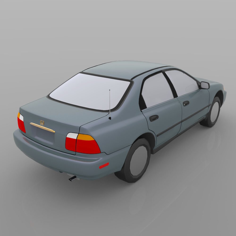 Honda Accord 1997 :: Wavefront OBJ - Extended License by N/A