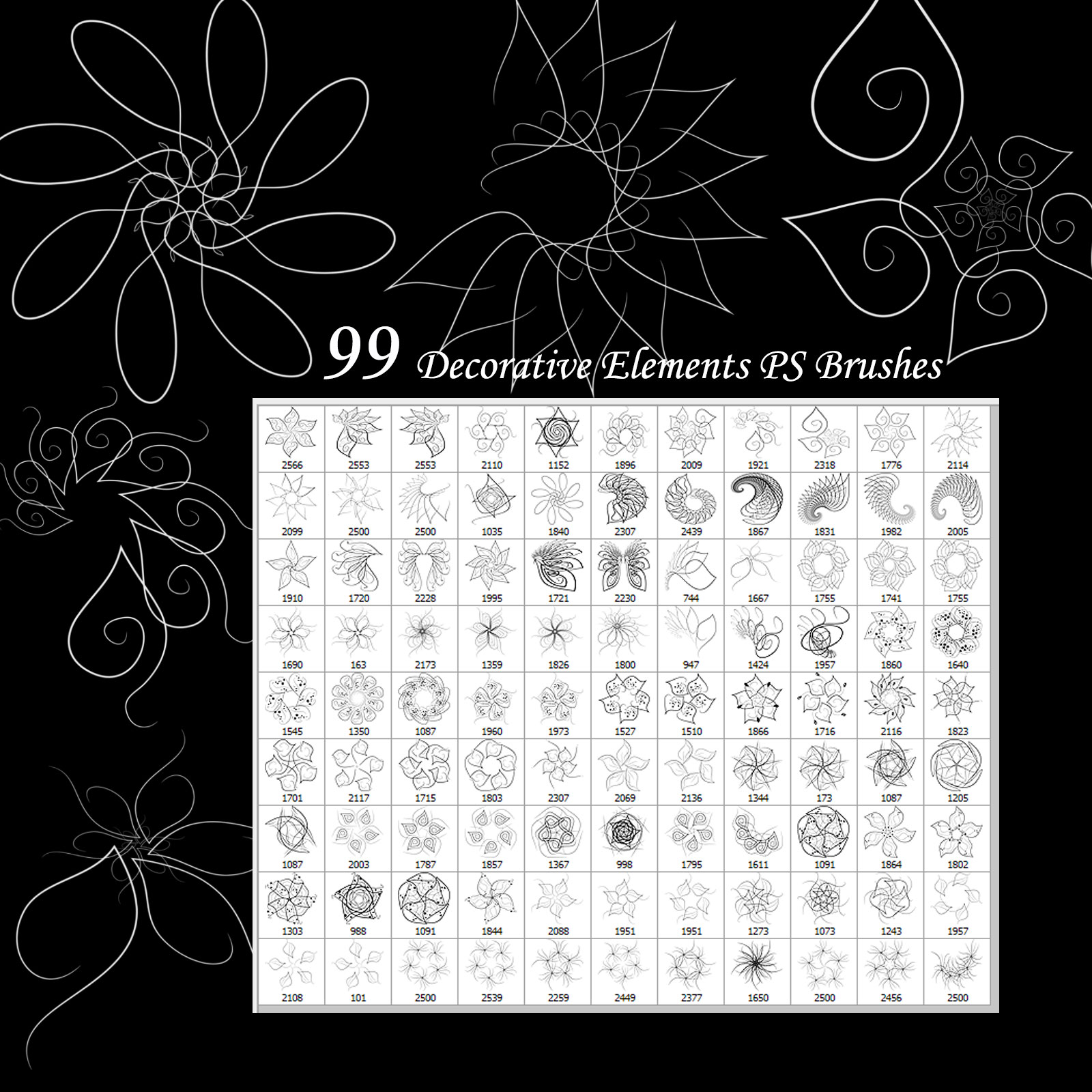 Decorative Elements PS Brushes by N/A