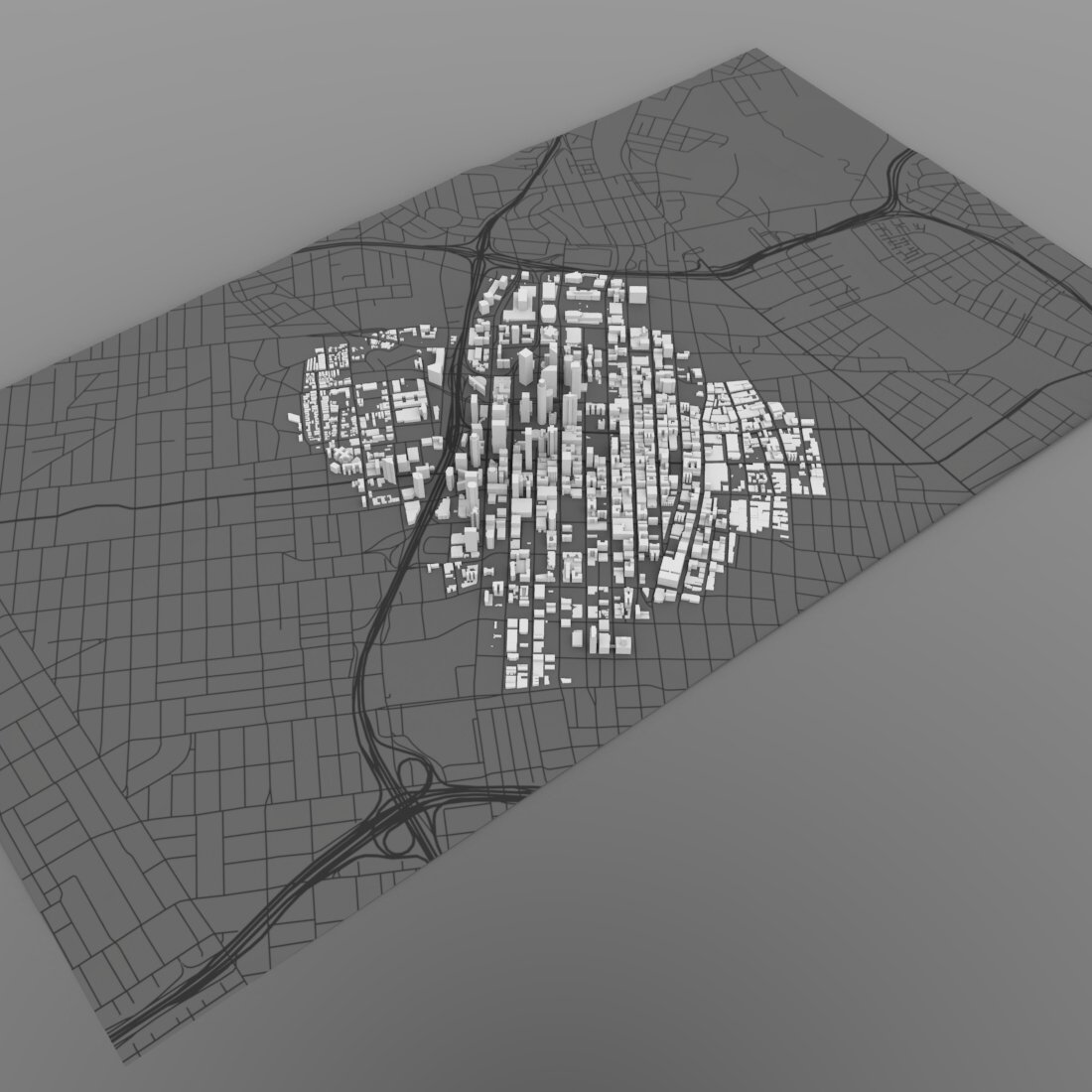 Los Angeles Cityscape 3ds and obj format - Extended License by N/A