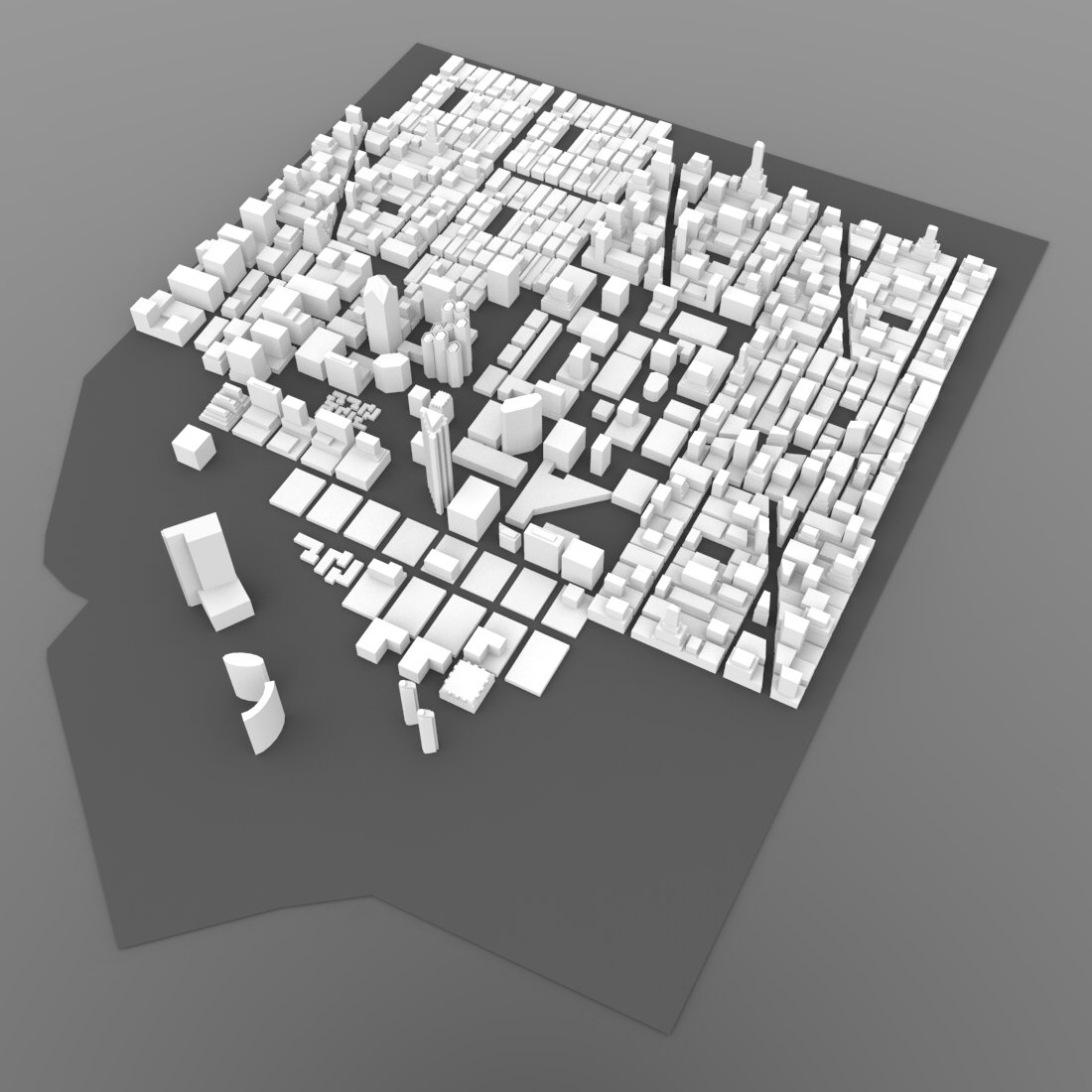 San Diego Cityscape- 3ds and obj - Extended License by N/A