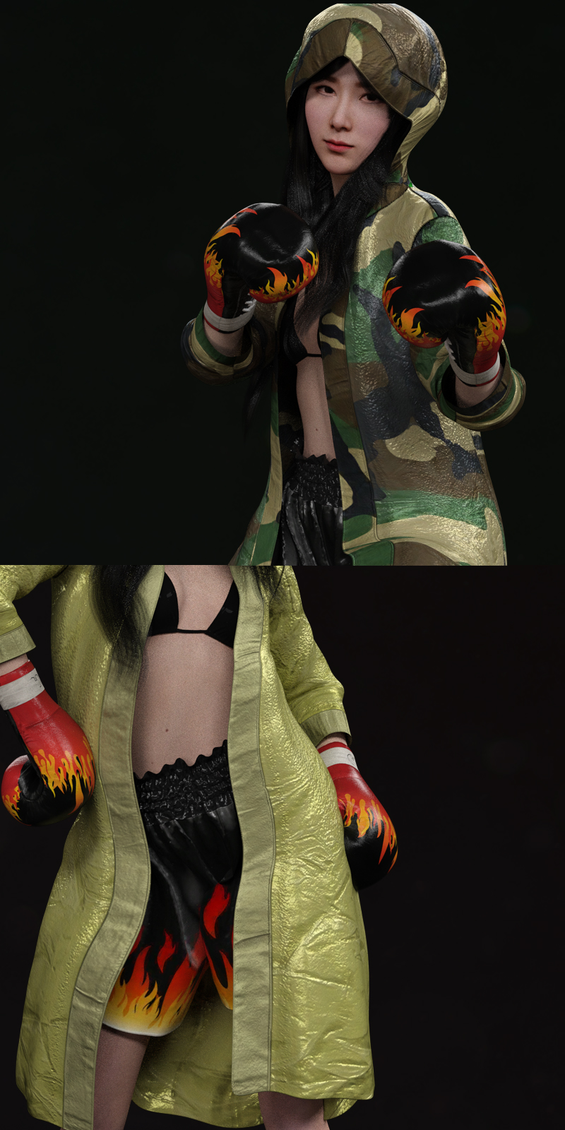 Boxing Robes G3F for Genesis 3 Female by N/A