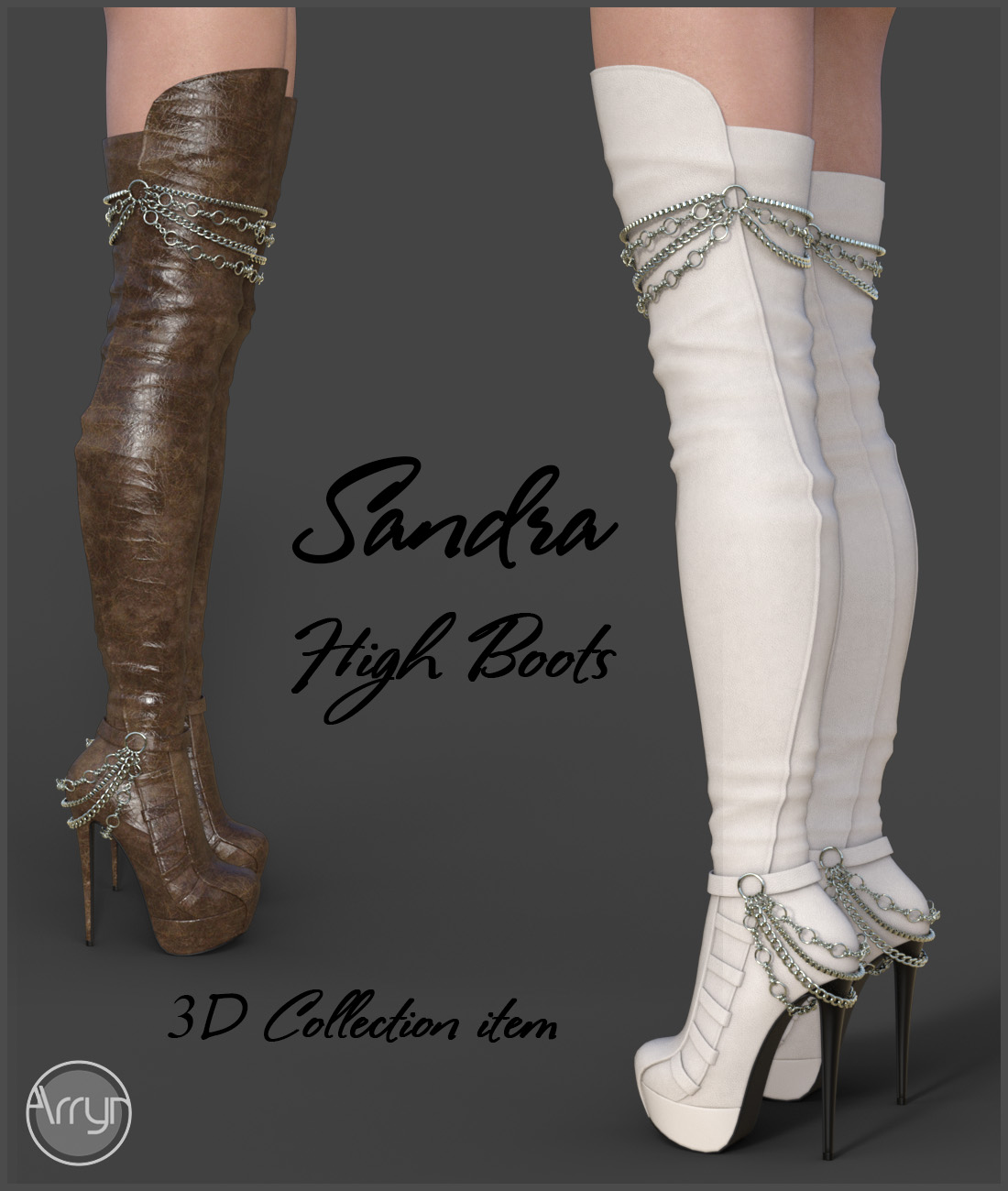 Sandra High Boots for Genesis 3 Females by N/A