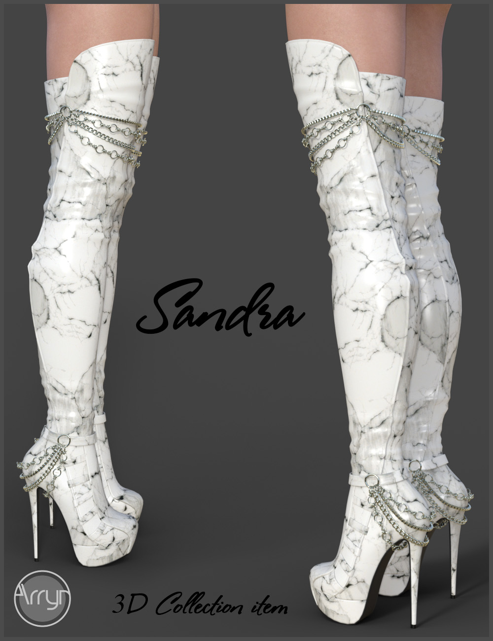 Sandra High Boots for Genesis 3 Females by N/A