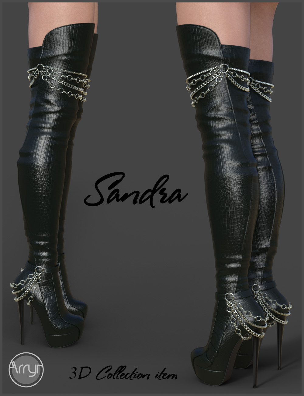 Sandra High Boots for Genesis 3 Females by N/A