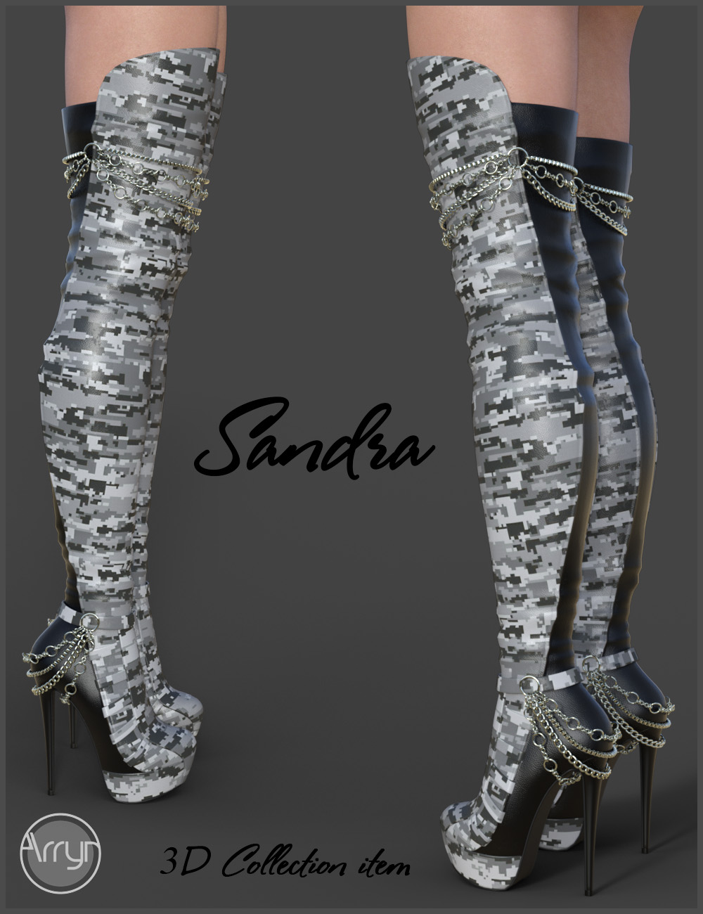 Sandra High Boots for Genesis 3 Females by N/A