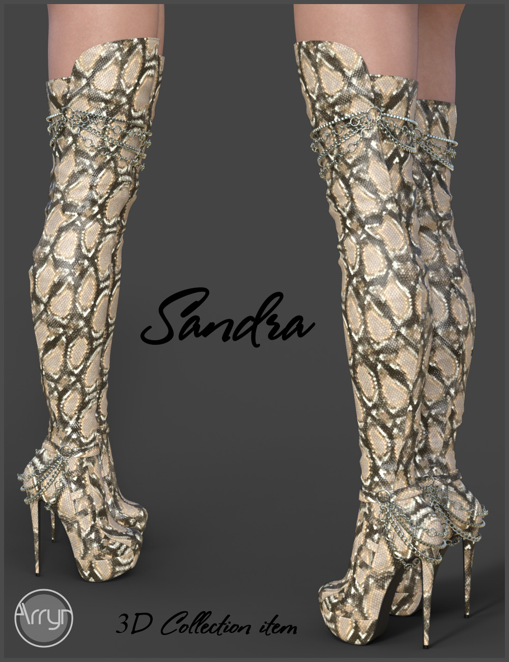 Sandra High Boots for Genesis 3 Females by N/A