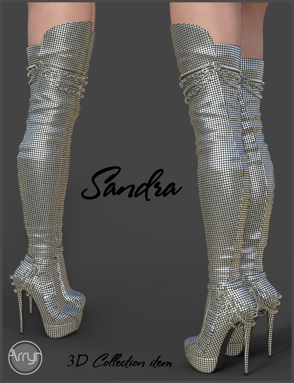 Sandra High Boots for Genesis 3 Females by N/A