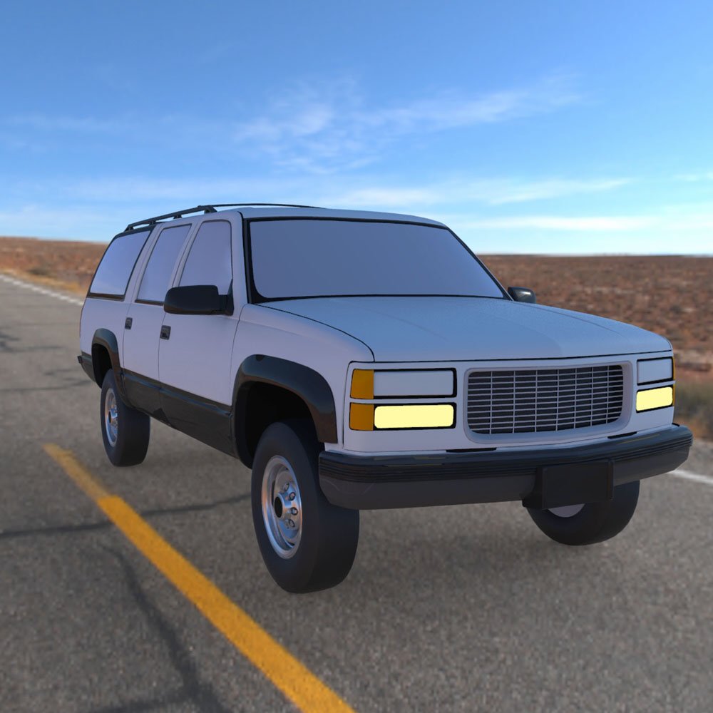 Chevrolet Suburban 1998 - 3ds and obj - Extended License by N/A