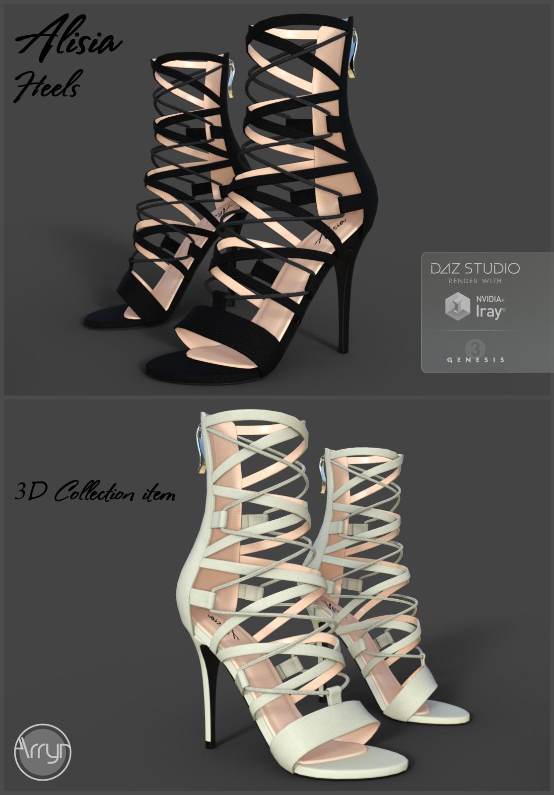 Alisia Heels for Genesis 3 Females by N/A