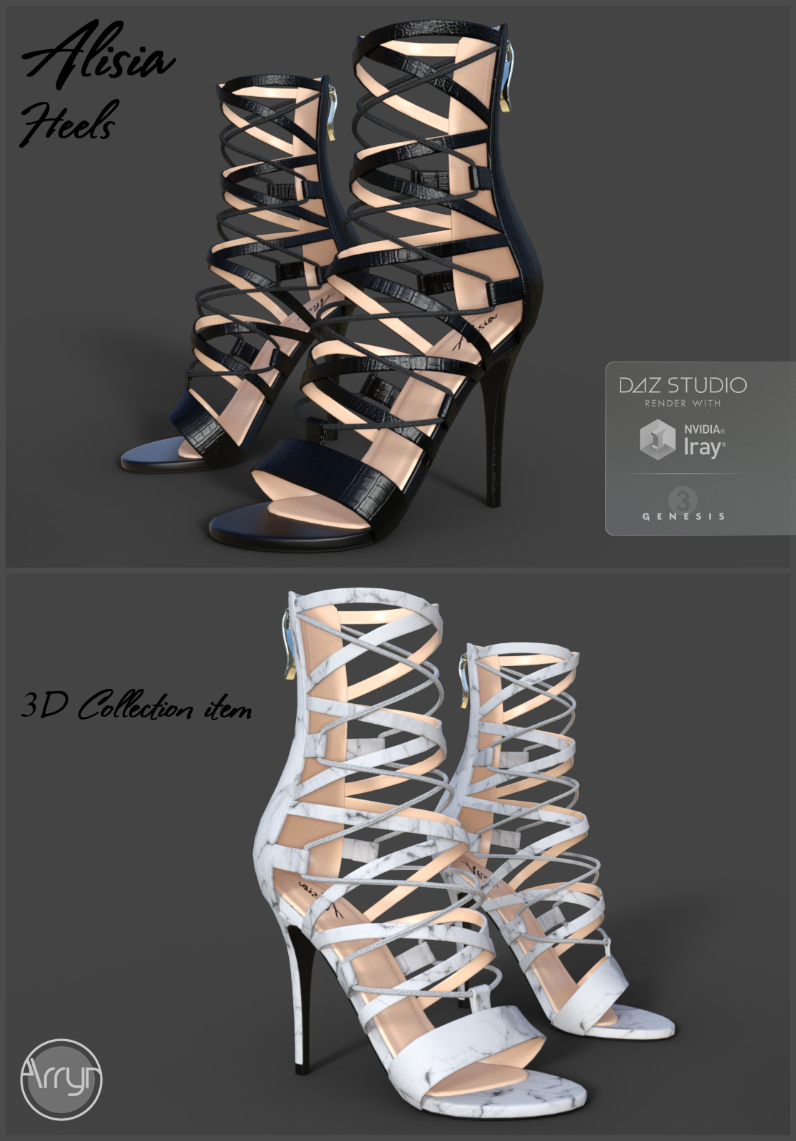 Alisia Heels for Genesis 3 Females by N/A