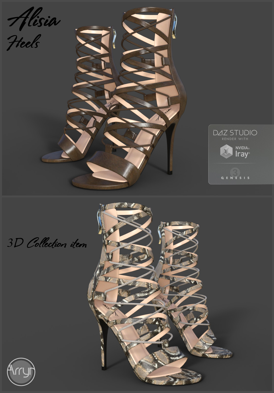 Alisia Heels for Genesis 3 Females by N/A
