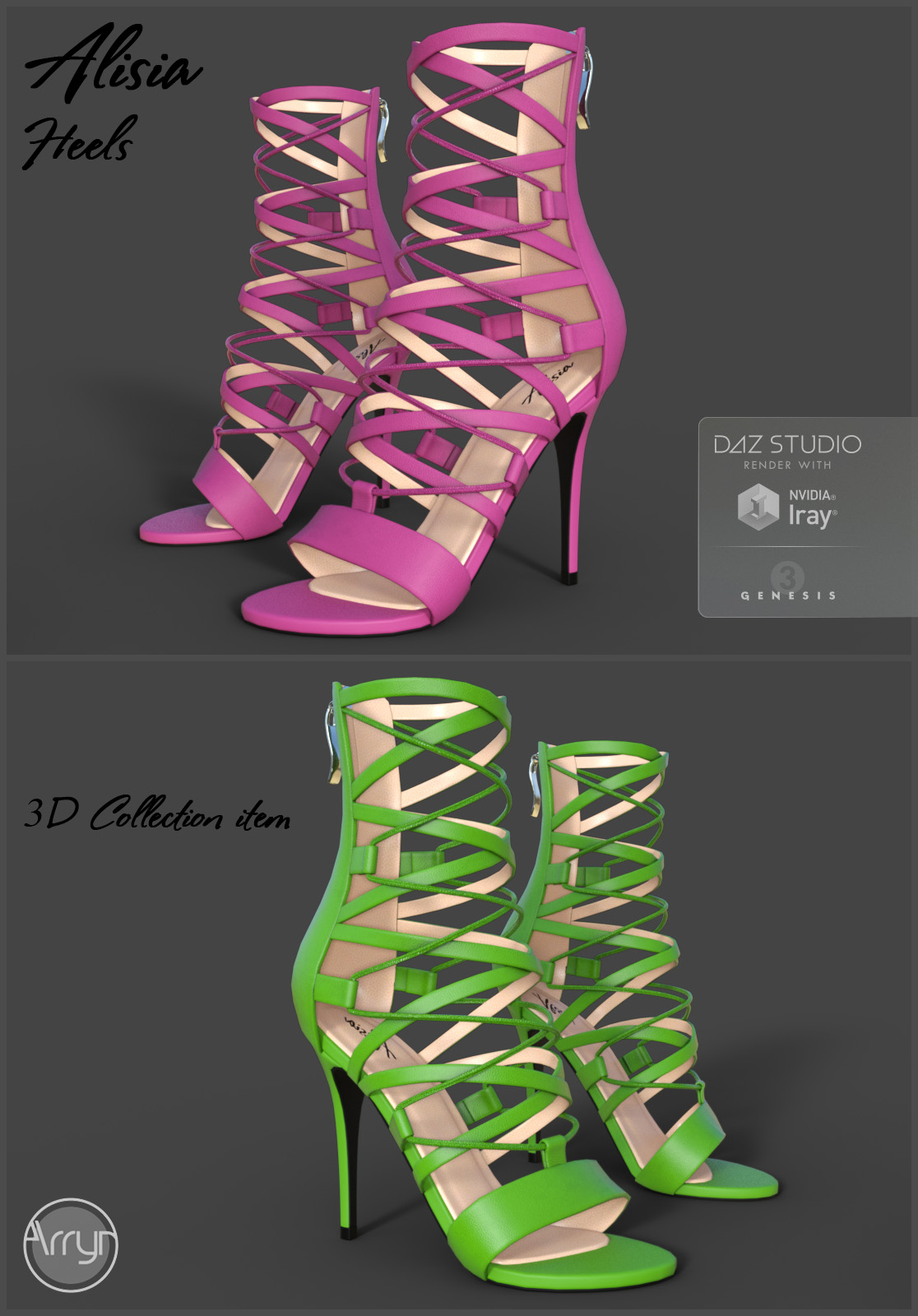 Alisia Heels for Genesis 3 Females by N/A